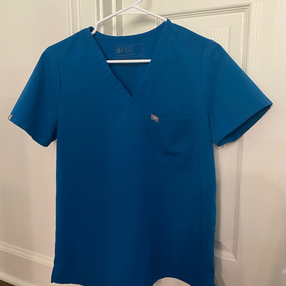 Figs Catarina Catarina One-Pocket Scrub Top in Blue Size Small